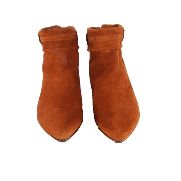 Ink ankle Ankle boots in brown suede with buckle a - Picture 3 of 8